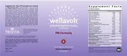 Label for Wellavoh Daily Multi-Nutrient Complex For Women PM Formula