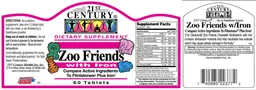 Label for Zoo Friends with Iron