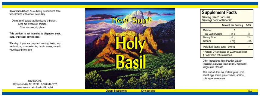 Label for Holy Basil