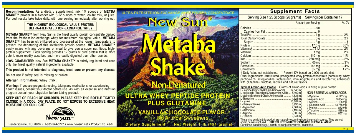 Label for Metaba Shake