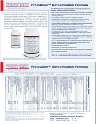 Label for ProtoClear Detoxification Formula