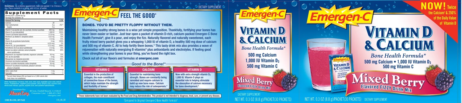 Label for Vitamin D & Calcium