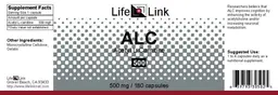 Label for ALC Acetyl L-Carnitine 500