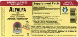 Label for Alfalfa Herb