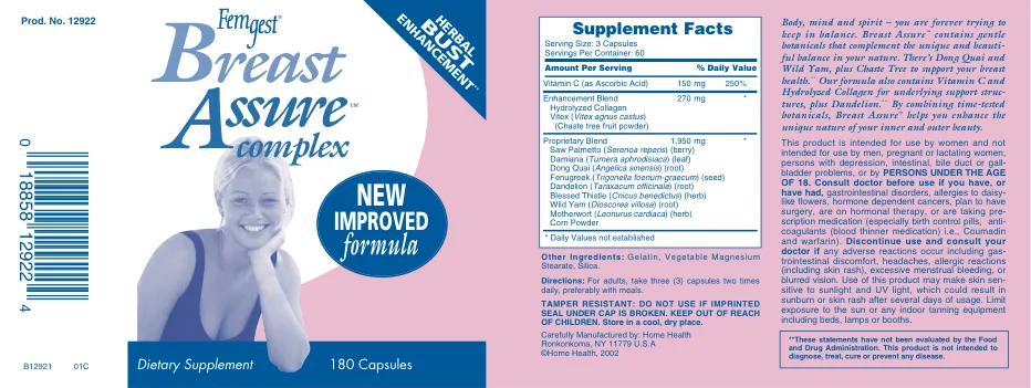 Label for Breast Assure Complex