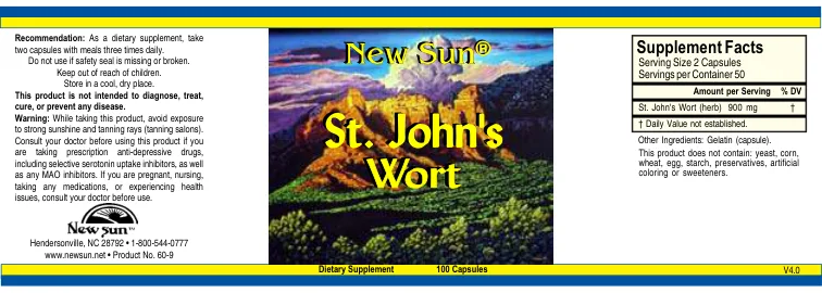 Label for St. John's Wort