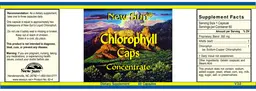 Label for Chlorophyll Caps Concentrate