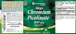 Mega Chromium Picolinate 800 mcg