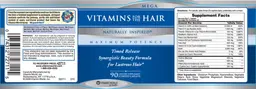 Label for Vitamins For The Hair