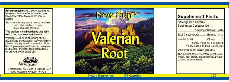 Label for Valerian Root