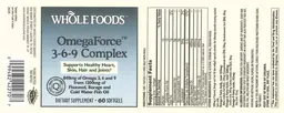 Label for OmegaForce 3-6-9 Complex