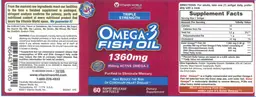 Label for Triple Strength Omega-3 Fish Oil 1360 mg