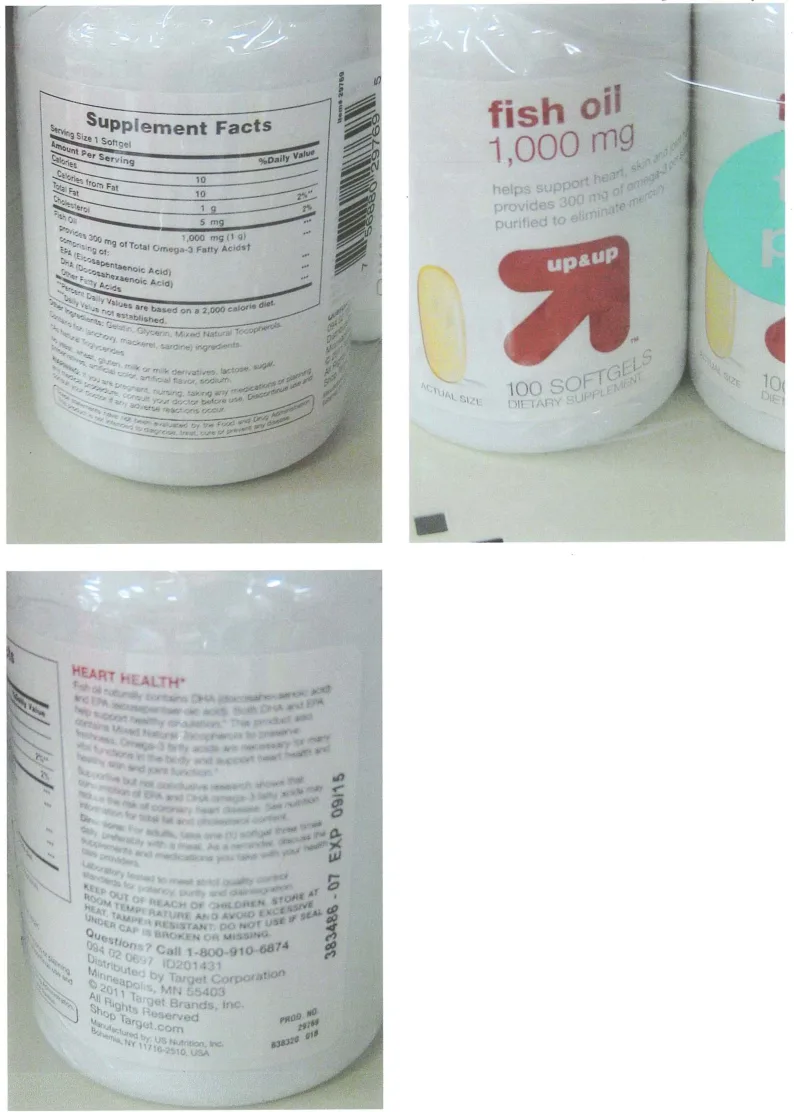 Label for Fish Oil 1,000 mg