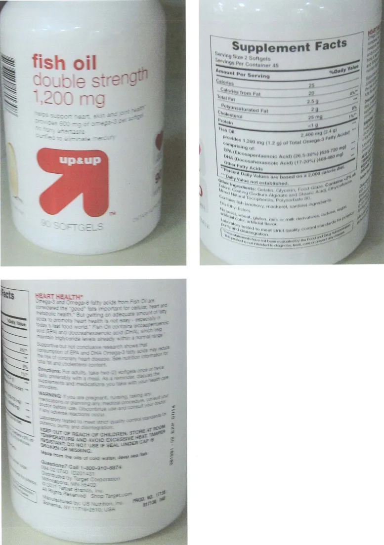 Label for Fish Oil Double Strength 1,200 mg