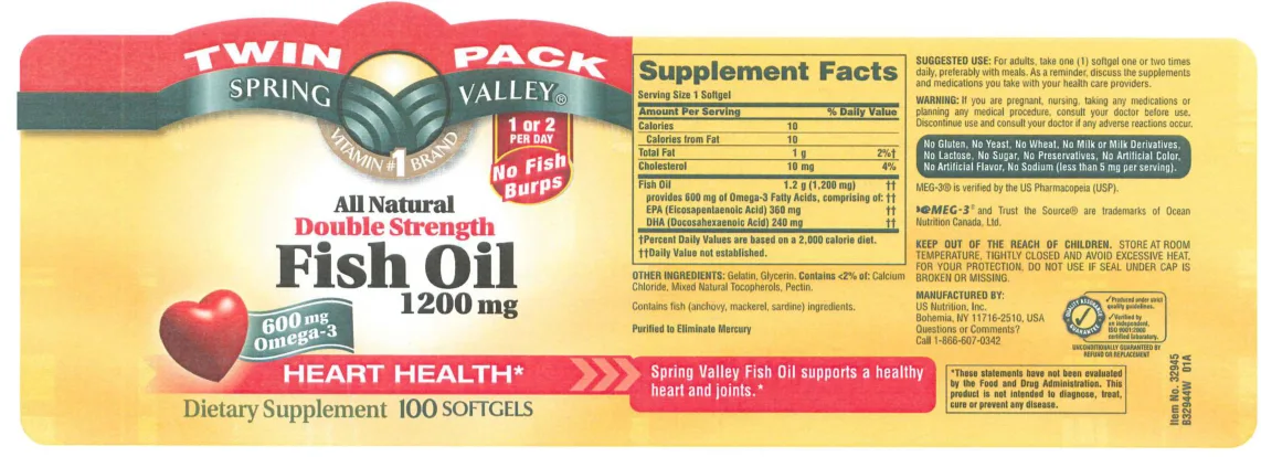 Label for Fish Oil 1200 mg