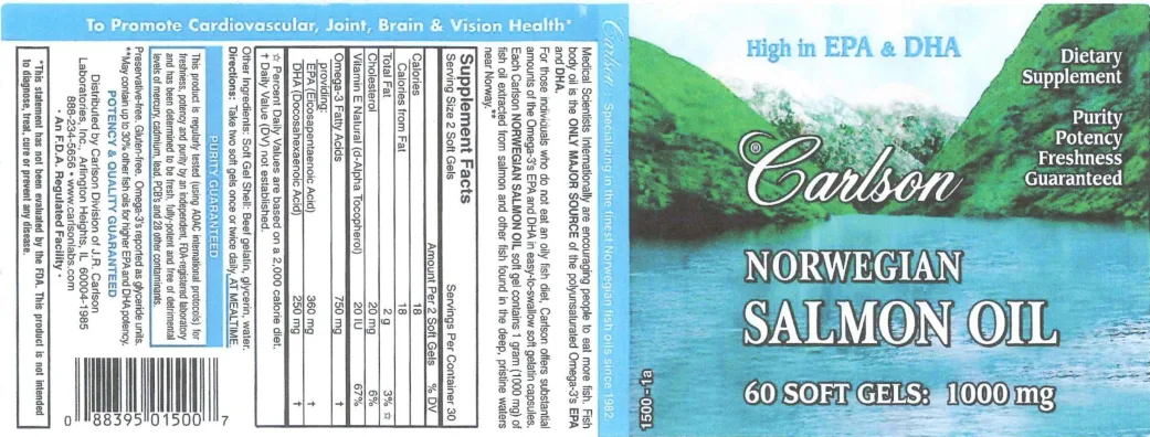 Label for Norwegian Salmon Oil