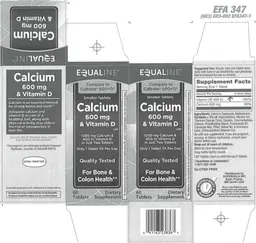 Label for Calcium 600 mg & Vitamin D