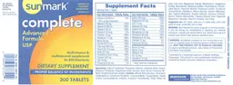 Label for Complete Advanced Formula USP