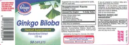 Label for Ginkgo Biloba
