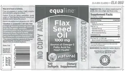 Label for Flax Seed Oil 1000 mg