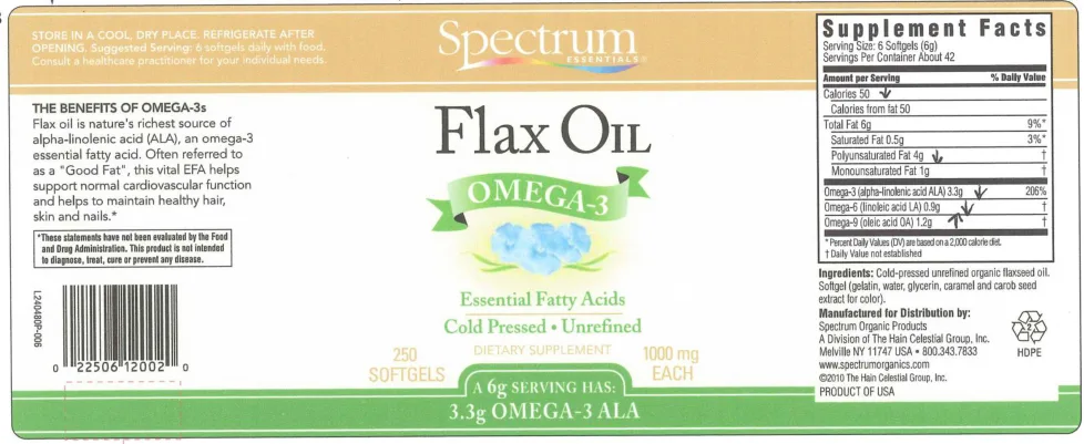 Label for Flax Oil