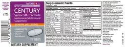 Label for Century Senior 50+ Formula