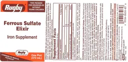 Label for Ferrous Sulfate Elixir
