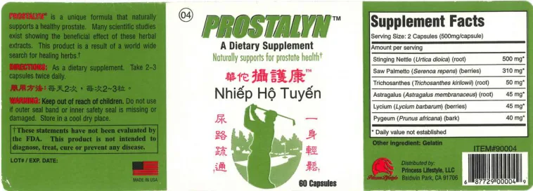 Label for Prostalyn