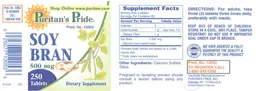 Label for Soy Bran 500 mg