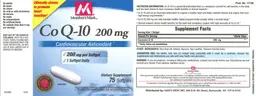 Label for Co Q-10 200 mg