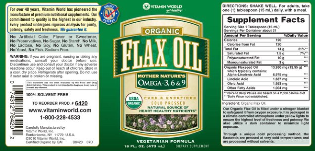 Organic Flax Oil