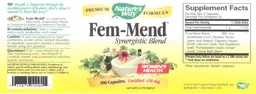 Label for Fem-Mend Synergistic Blend