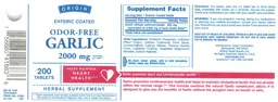 Label for Odor-Free Garlic