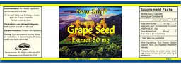 Label for Grape Seed Extract 50 mg