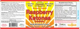 Label for Dynamic Health Raspberry Ketones Complete