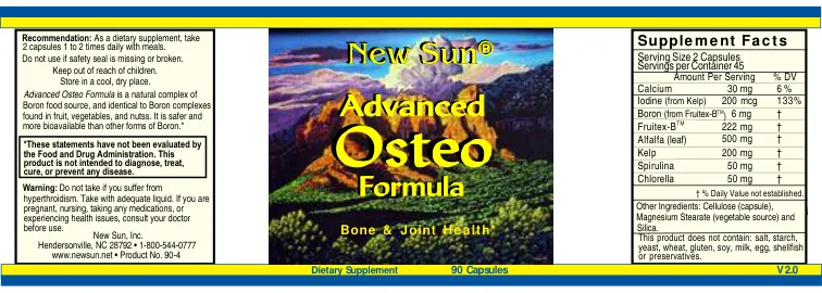 Label for Advanced Osteo Formula