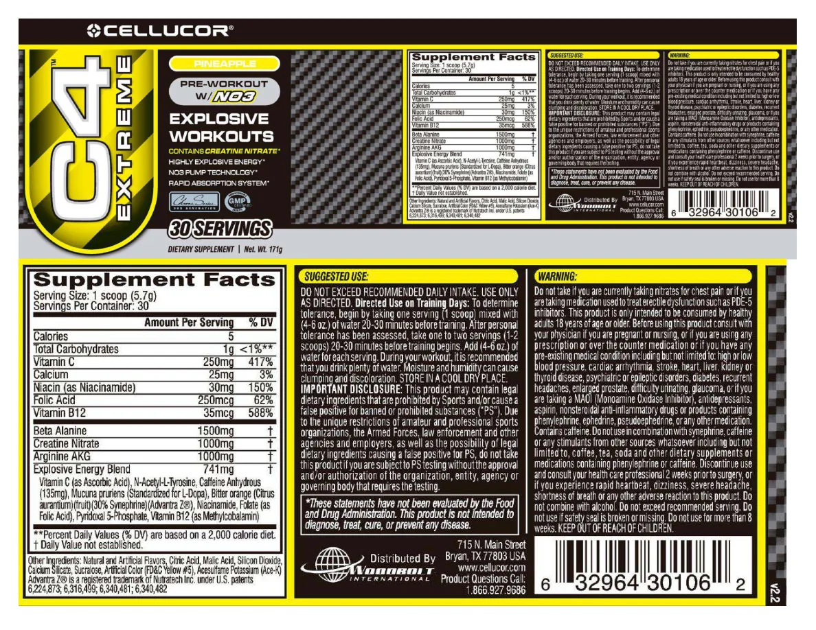 Label for C4 Extreme Pineapple