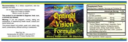 Label for Optimal Vision Formula