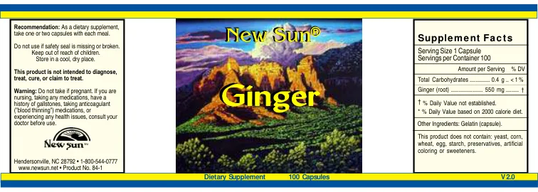 Label for Ginger