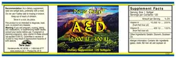 Label for A & D 10,000 IU / 400 IU