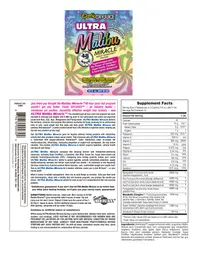 Label for Ultra Malibu Miracle Weight Management Program