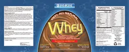 Label for 100% All Natural Whey Dutch Chocolate