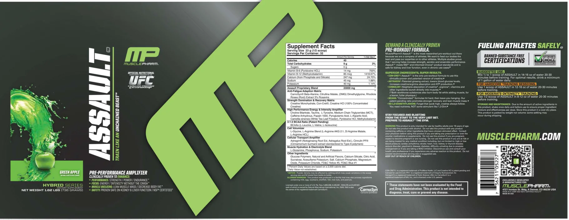 Label for Assault Green Apple