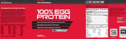 Label for 100% Egg Protein Vanilla Ice Cream