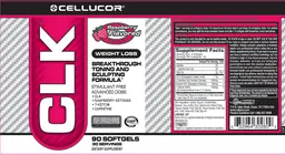 Label for CLK Raspberry Flavored Softgels