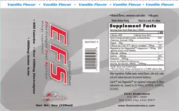 Label for Liquid Shot EFS Electrolyte Fuel System Vanilla Flavor