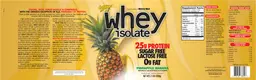 Label for Whey Isolate Pineapple Banana