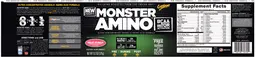Label for Monster Amino Fruit Punch