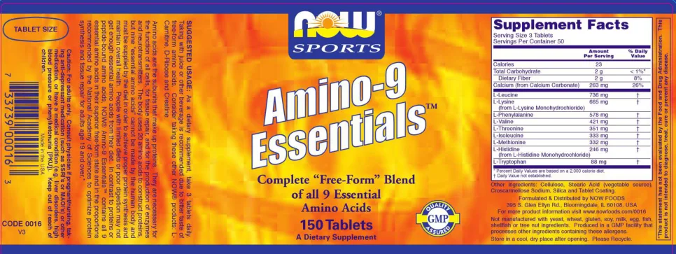 Label for Amino-9 Essentials