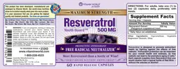 Maximum Strength Resveratrol Youth Guard 500 mg
